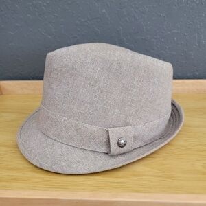 Perry Ellis Stylish Beige Fedora Hat